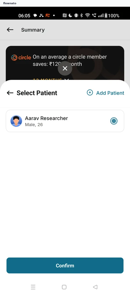 Apollo 247: Confirm the patient