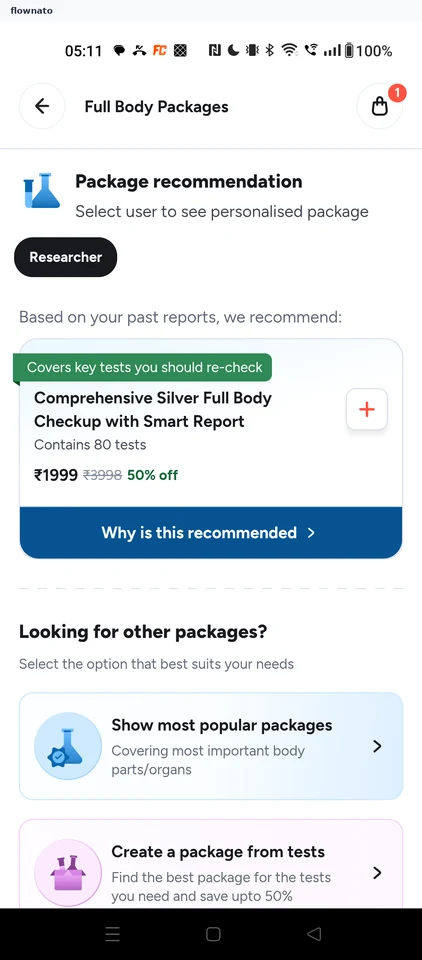 Tata 1mg: Full body packages