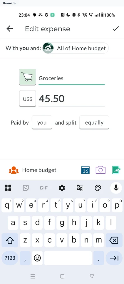Splitwise: Edit expense