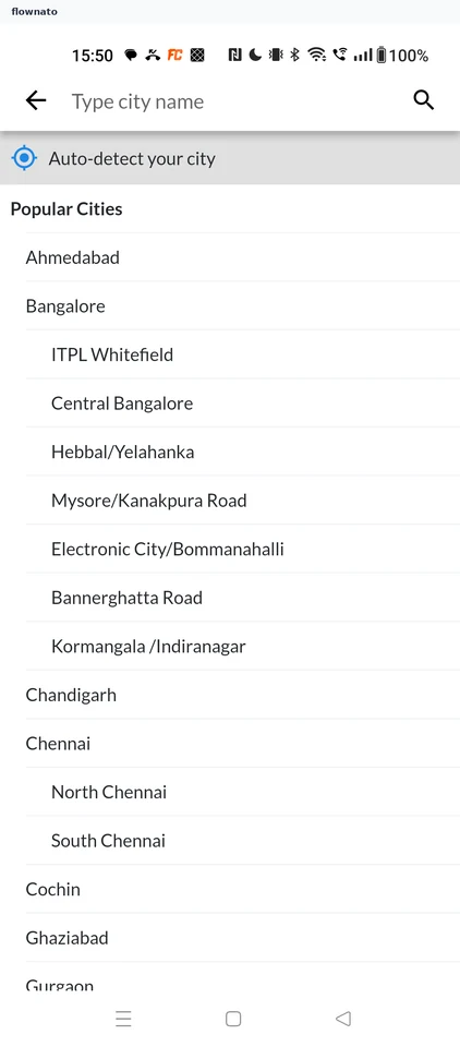 CarDekho City search