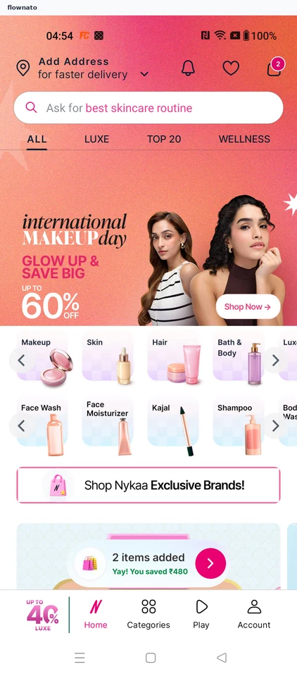 Nykaa: Start from the shop
