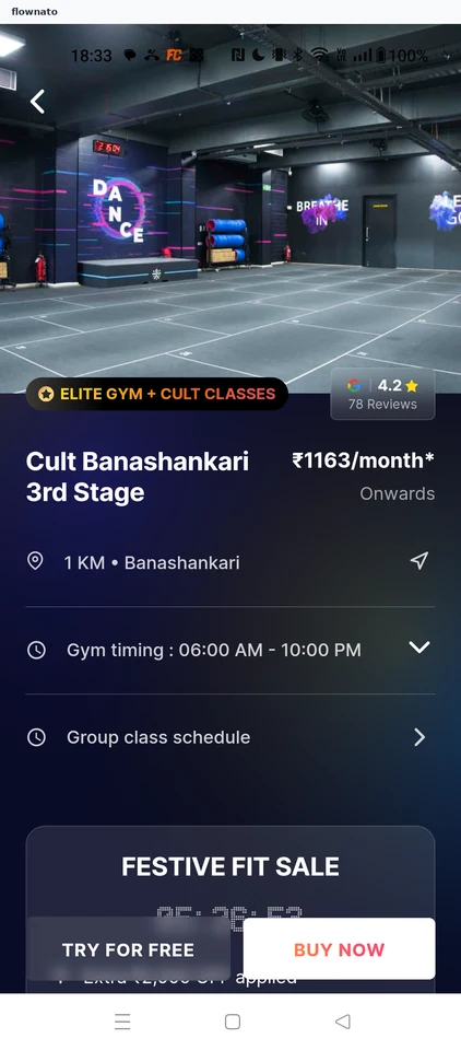 cult.fit: Gym details