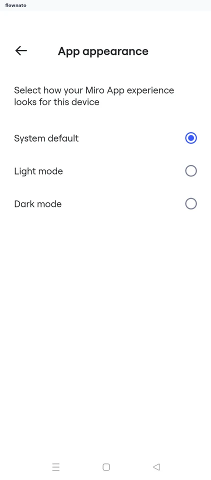 Miro: App appearance