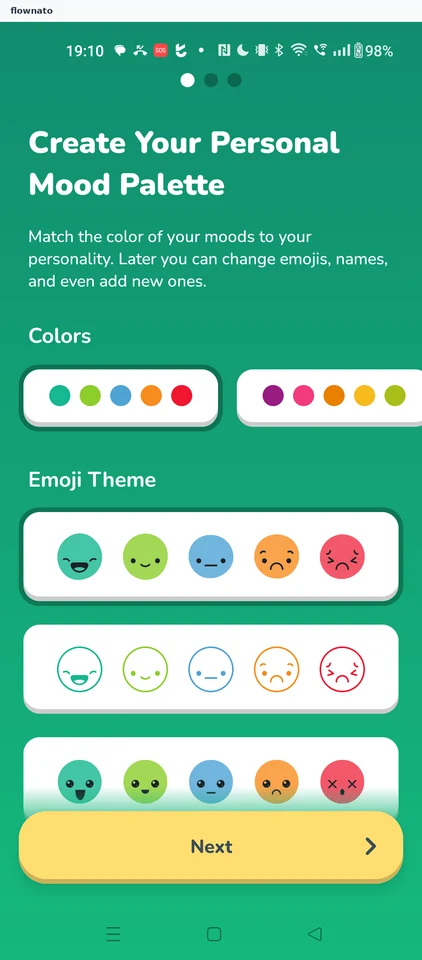 Daylio: Mood palette setup