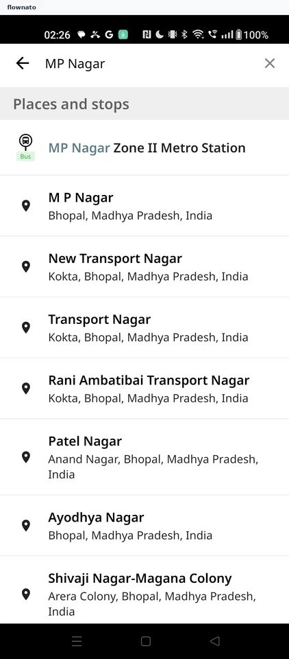 Chalo: Stop search
