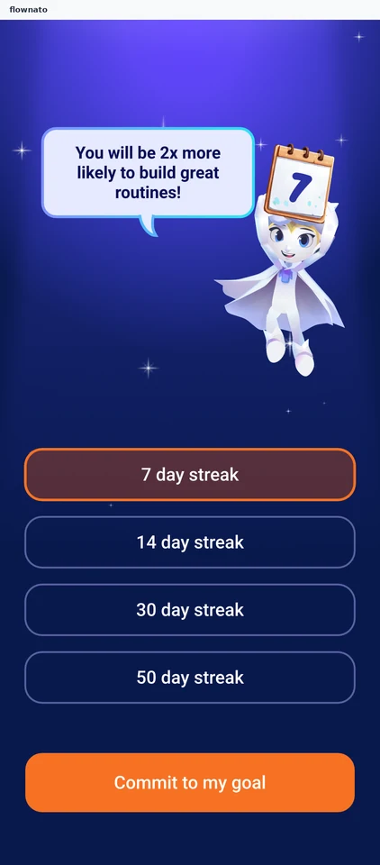 Fabulous: Streak goal picker