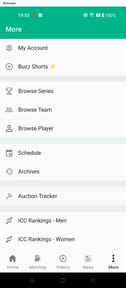 Cricbuzz: Open the player browser