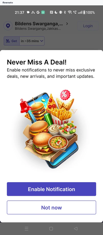 EatSure: Skip deal notifications