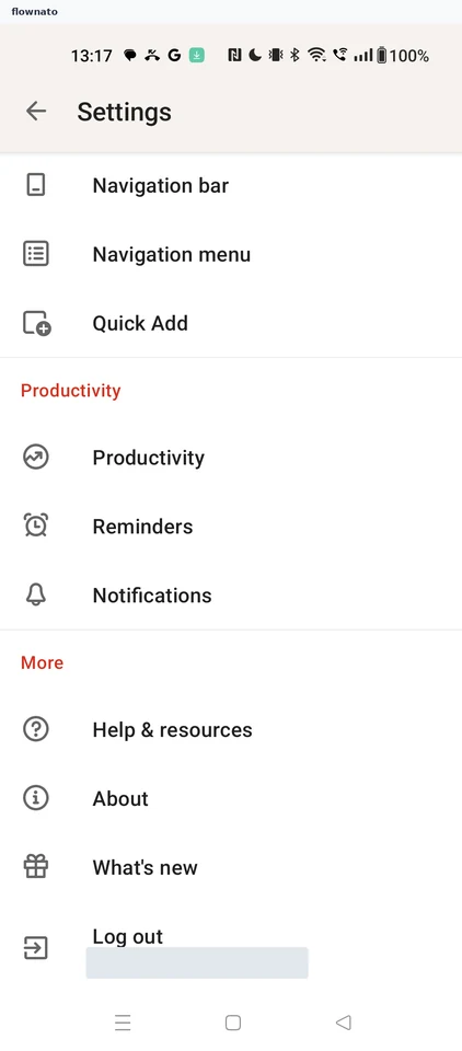 Todoist: Settings