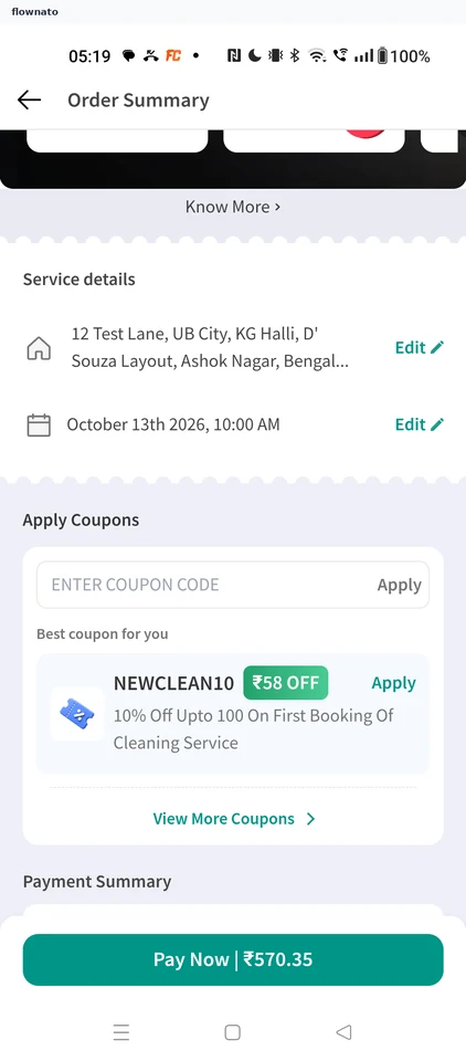 NoBroker: Apply the suggested coupon