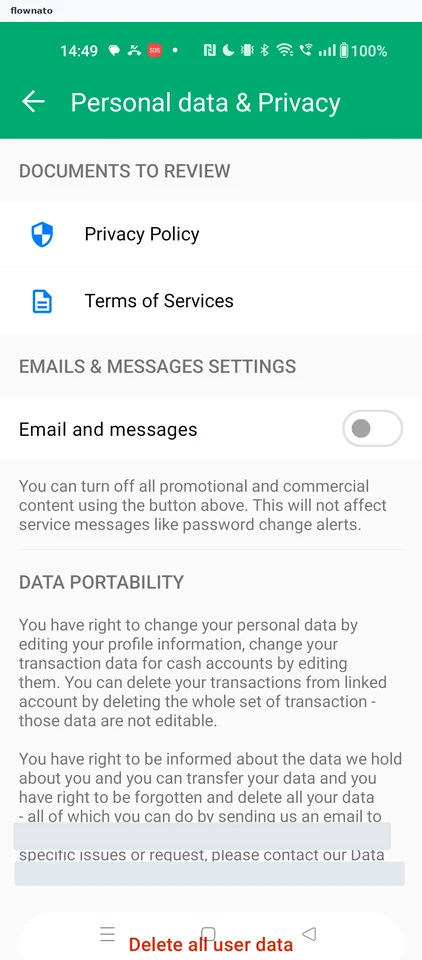 Wallet: Personal data & Privacy