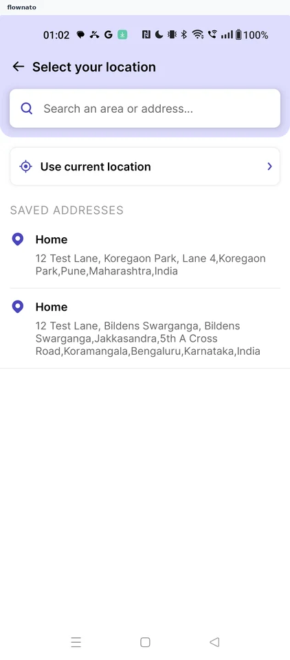 EatSure: Select your location
