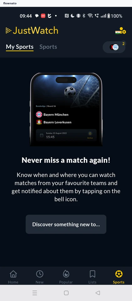JustWatch: My Sports