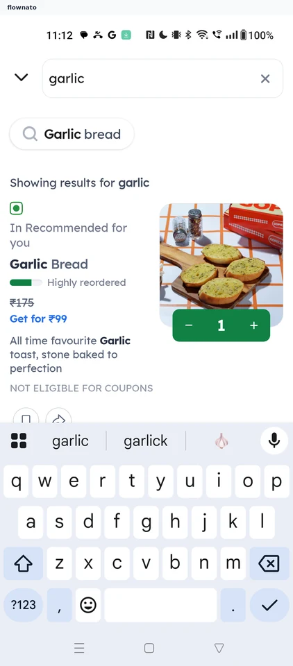 Zomato: Search within restaurant