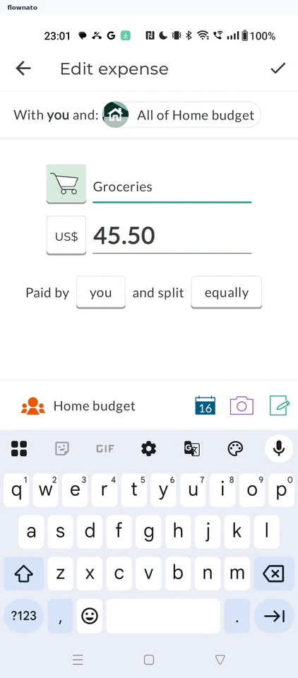 Splitwise: Edit expense