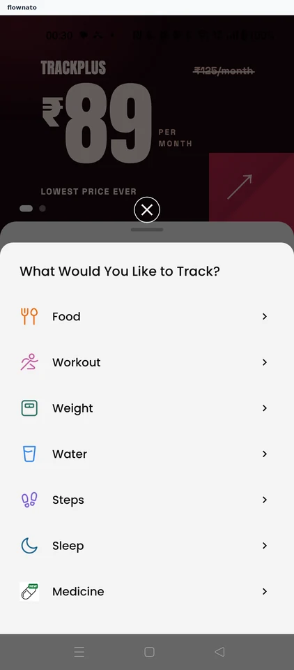 Healthify: Choose what to track