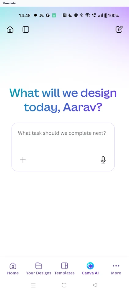 Canva: Start a new Canva AI chat