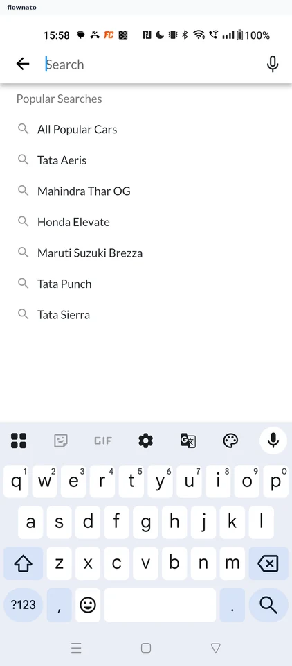 CarDekho Car search