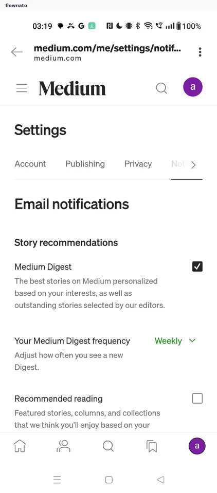 Medium: Preferences updated