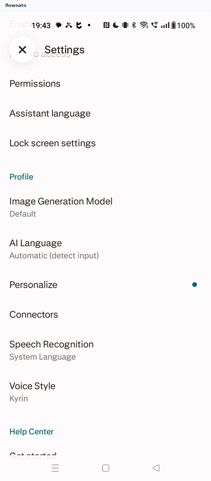 Perplexity: Settings