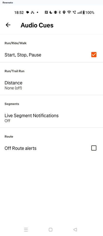 Strava: Audio Cues