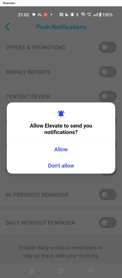 Elevate: Notification permission prompt
