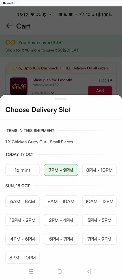 Licious: Cart