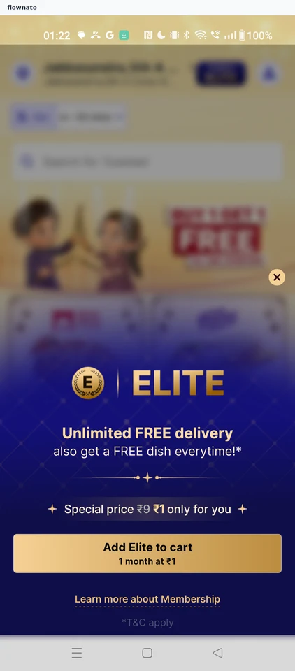 EatSure: Membership offer