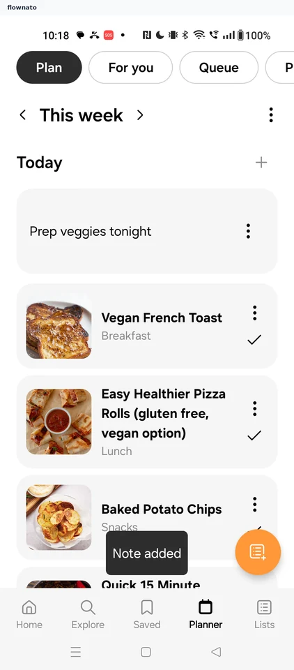 Samsung Food: Planner