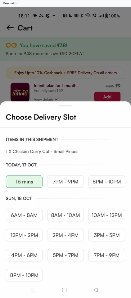 Licious: Cart