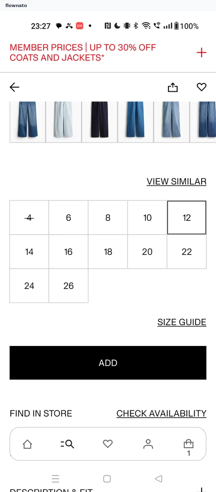 H&M: Product detail