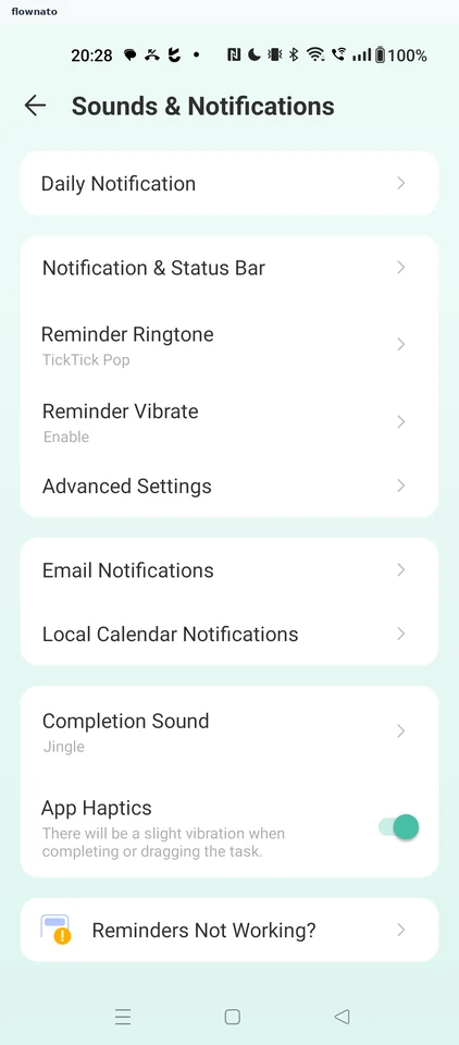 TickTick: Sounds & Notifications