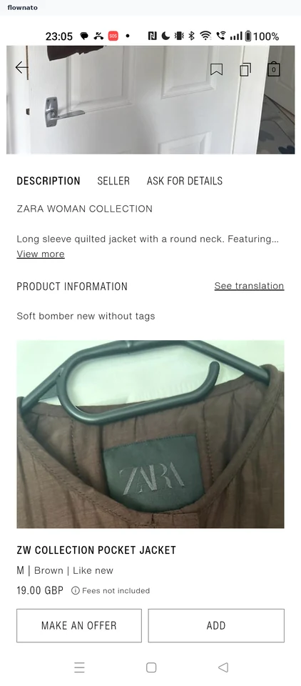 ZARA: Product detail