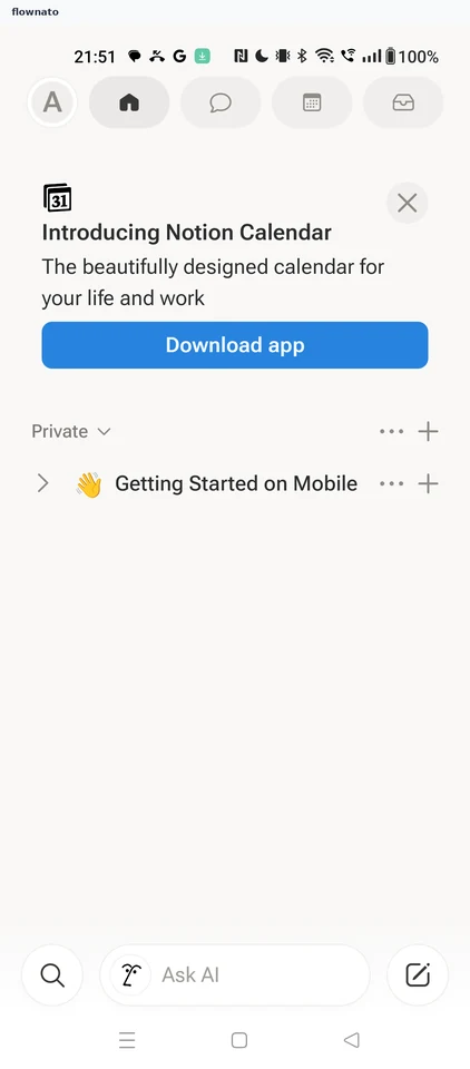 Notion: Arrive on Home