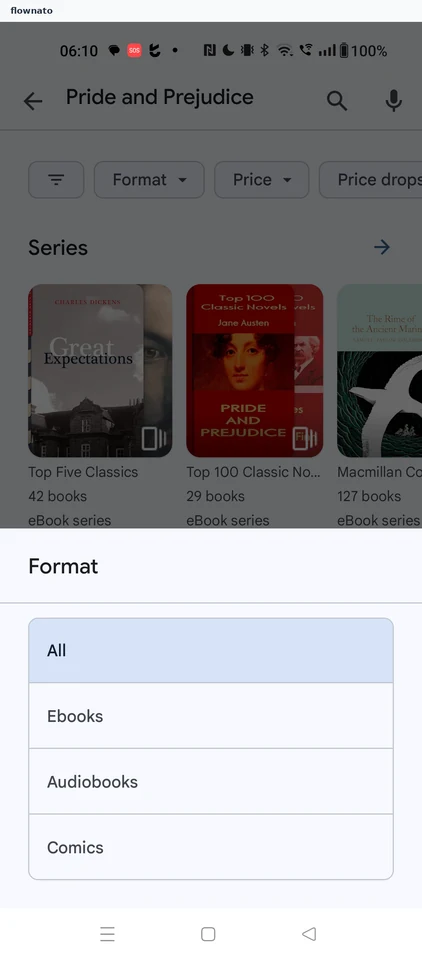 Google Play Books: Book search results