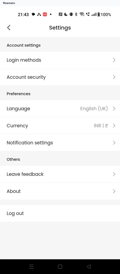 Klook: Settings