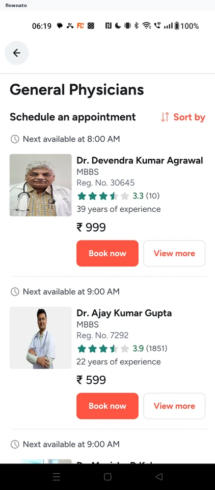 Tata 1mg: Doctors list