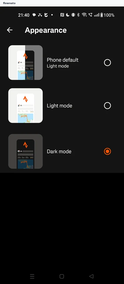 Strava: Appearance (theme)