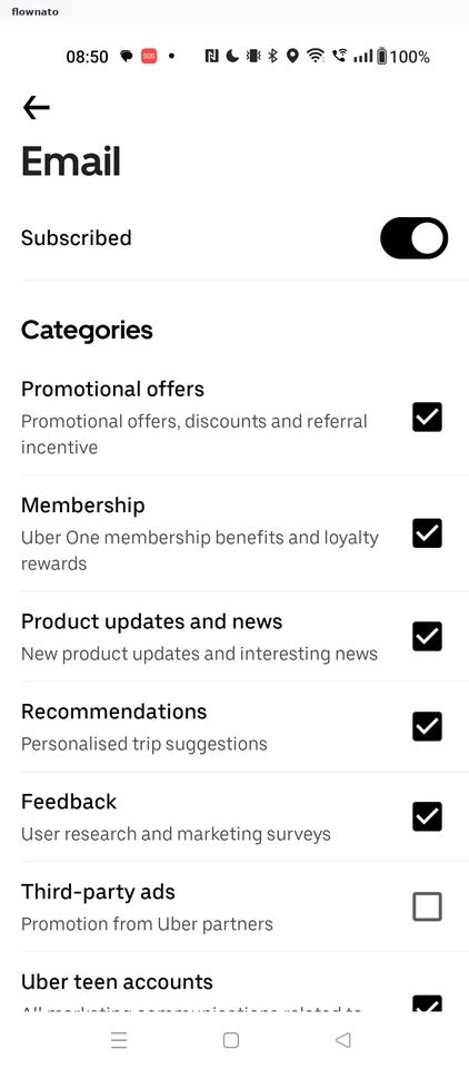 Uber: Email