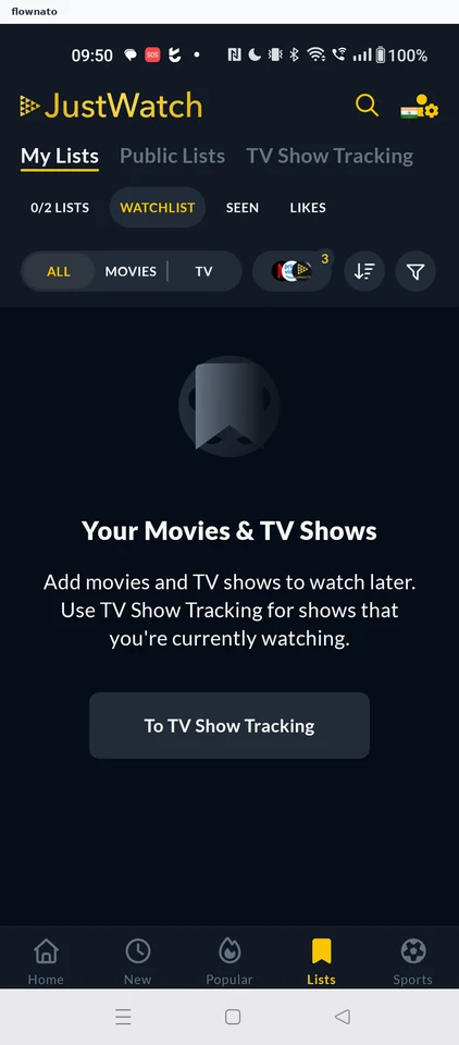 JustWatch: My Lists