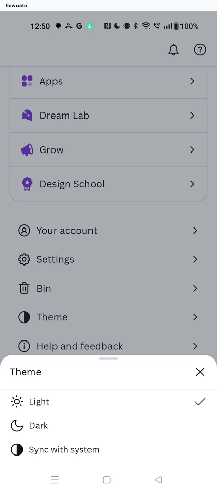 Canva: Theme sheet