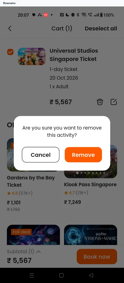 Klook: Cart