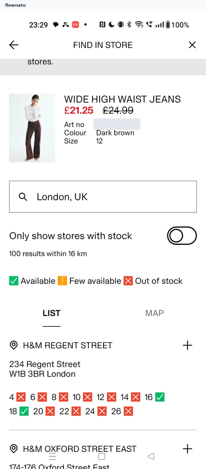 H&M: Find in store