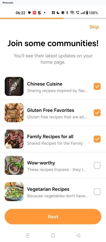 Samsung Food: Community picker