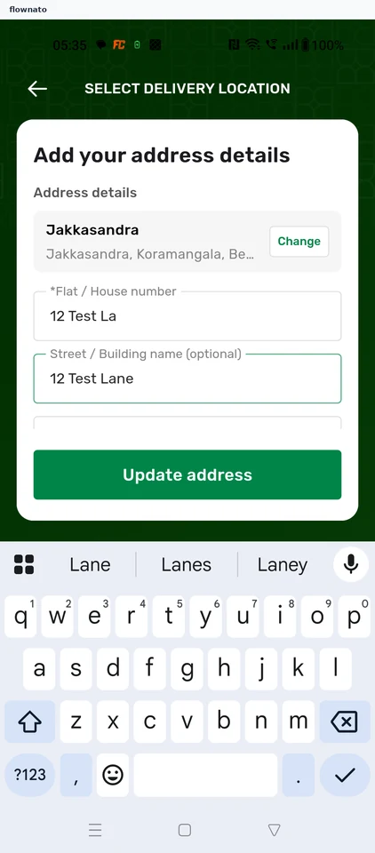 bigbasket Address details