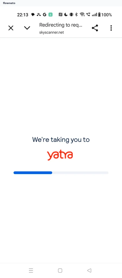 Skyscanner: Partner booking site handoff