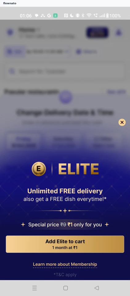 EatSure: Membership offer