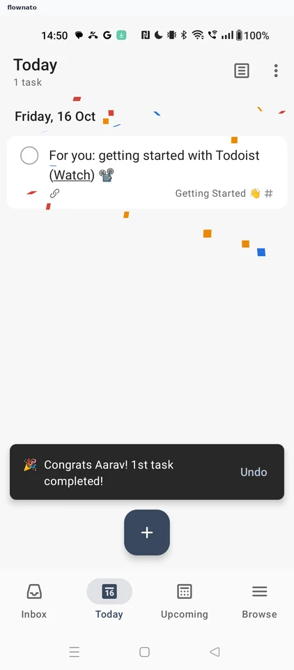 Todoist: Task completed