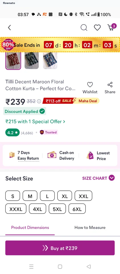 Meesho Product details