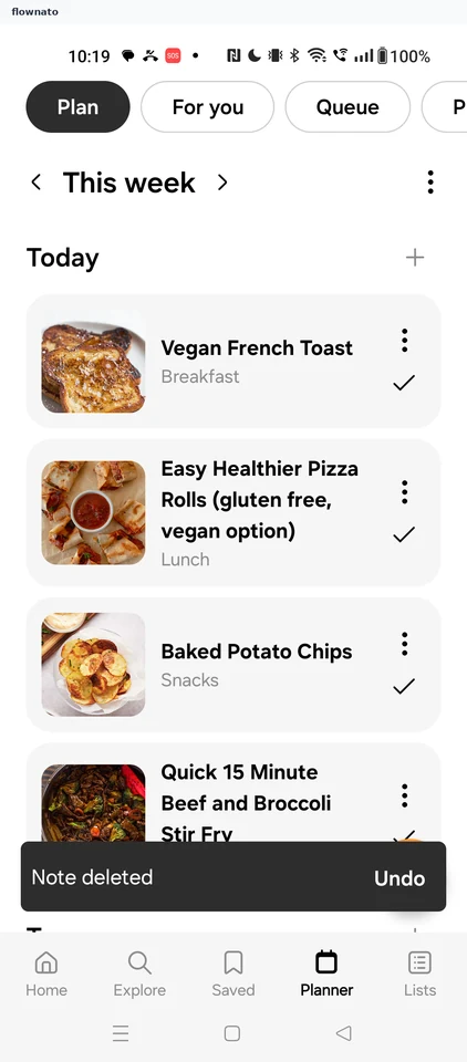 Samsung Food: Planner